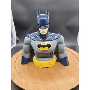 DC Comics Batman Digital Alarm Clock BAT3031 Novelty Bust Shape Blue‎